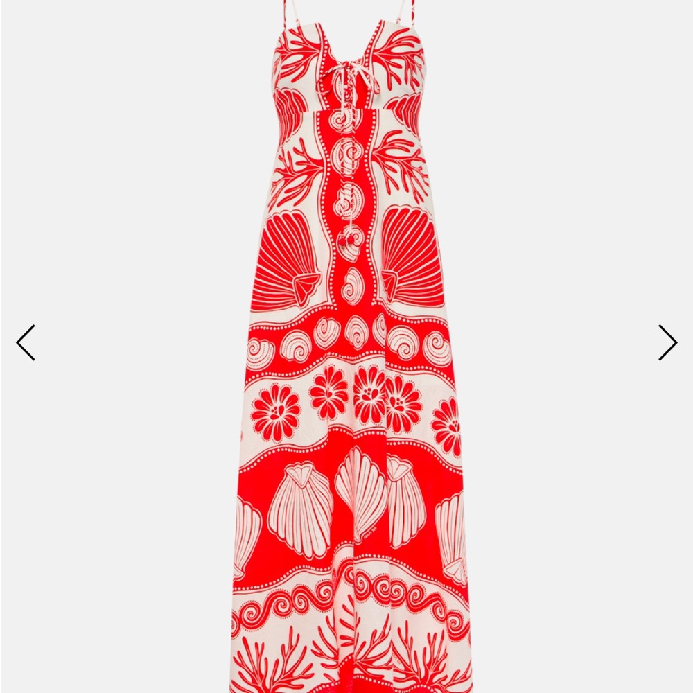 FARM Rio Ainika shell linen-blend maxi dress